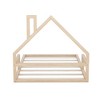 VASIP Twin Size Floor Bed with House-Shaped Headboard, Wooden Low Profile Kids Bed for Safe Sleeping,White - 4 of 4