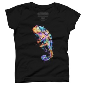 Girl's Design By Humans chameleon By alnavasord T-Shirt - 1 of 3