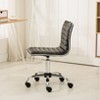 XIYUYEU Modern Armless Office Chair with Silent Rolling Wheels Adjustable Height Vanity Chair for Office, Home - 4 of 4