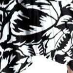 black tropical floral