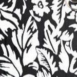 black tropical floral