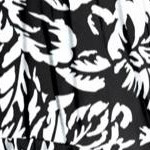 black tropical floral