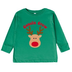 The Juniper Shop Cousin Crew Reindeer Toddler Long Sleeve Tee - 1 of 3