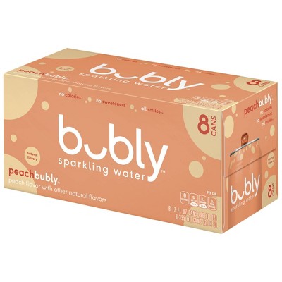 bubly Peach Sparkling Water - 8pk/12 fl oz Cans