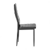 FurnitureR Dining Chairs PU Leather Set of 6, Armless High Back Chairs with Metal Frame, Ergonomic for Kitchen, Dining Room, Home Office, Black - 3 of 4