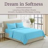 Hastings Home Full Size Brushed Microfiber 4 Piece Bed Sheet and Linen Set with Stain Resistant Fitted and Flat Sheets - Light Blue - 2 of 4