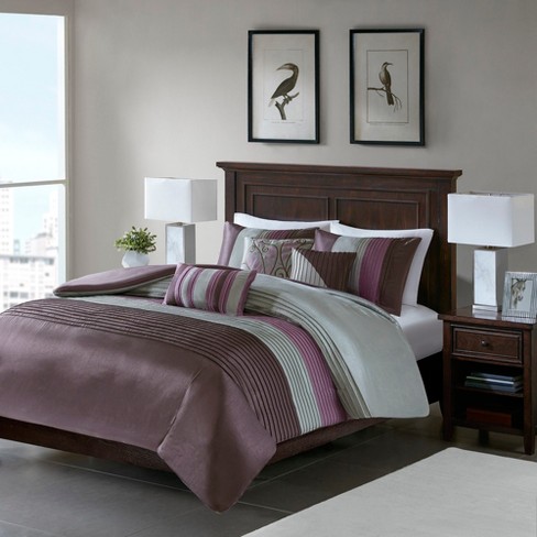 Salem 6 Piece Duvet Set Purple King Target