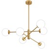 POWLIG 6 - Light Modern Sputnik Sphere Chandelier With 4.7in Milky White Glass Shade - 2 of 4