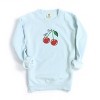 Simply Sage Market Embroidered Mon Cherie Cherries  Garment Dyed Sweatshirt - 2 of 4