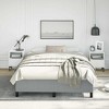 Bed Frame Light Grey Polyester, Plywood, Engineered Wood Full - 3 of 4