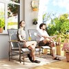 Outsunny Outdoor 2-Person Glider Bench with Table, Outside Breathable Mesh Swing Chair for Patio, Garden, Backyard, Porch - 3 of 4