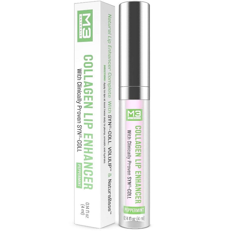 Collagen Lip Enhancer, Lip Plumper with Clinically Proven Syn-Coll, M3 Naturals, Peppermint Flavor, 0.14 oz, 1 of 3