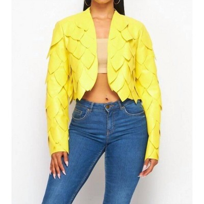 Women's Beyonce Pleather Pacthwork Jacket - Hot & Delicious