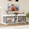GustoWave Wooden Double Dog Crate TV Stand 82", Heavy-Duty 2-Dog Indoor Kennel w/ 4 Drawers & Open Shelves - 4 of 4
