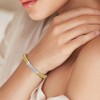 EVERLY JEWELRY | Two Tone Silver 1.23 CT TGW Cubic Zirconia Bangle - 4 of 4