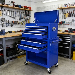 KWPZQEB 43.1" H Tool Chest with Wheels, Metal Tool Box w/ 8 Drawers & Detachable Top, High Capacity Mechanic Tool Organizer Box for Garage, Warehouse - 1 of 4