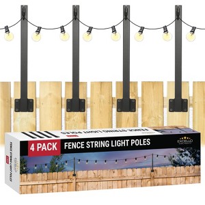 Excello Global Products 4 Pack of 1.3' Fence String Light Poles - 1 of 4