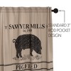 Sawyer Mill Charcoal Pig Shower Curtain 72x72 - 3 of 4