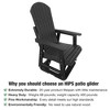 Fortune Candy 1 Person HIPS Swivel Patio Glider, 44.9'' Height, Rotate 360 Degrees - 2 of 4