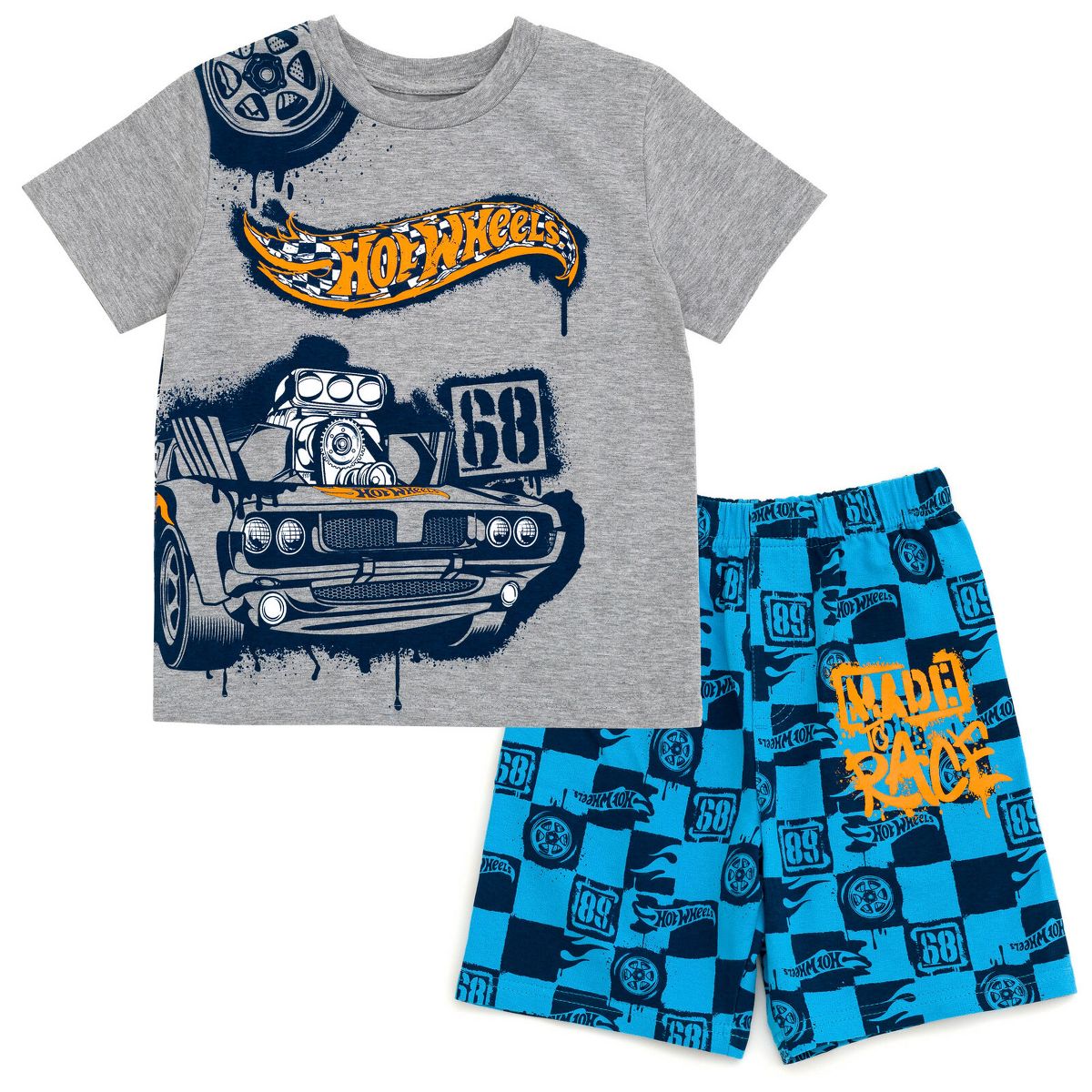 Hot Wheels T-Shirt and French Terry Shorts Outfit Set Toddler - thumbnail 8