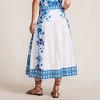Lands' End Women's Poplin Border Print Midi Skirt - Set Bottom - 2 of 4