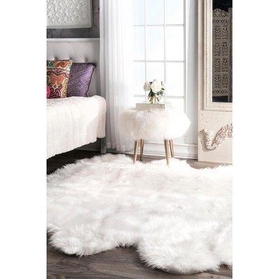 White Fur Rug Target, Faux Sheepskin Rug White Assorted Sizes