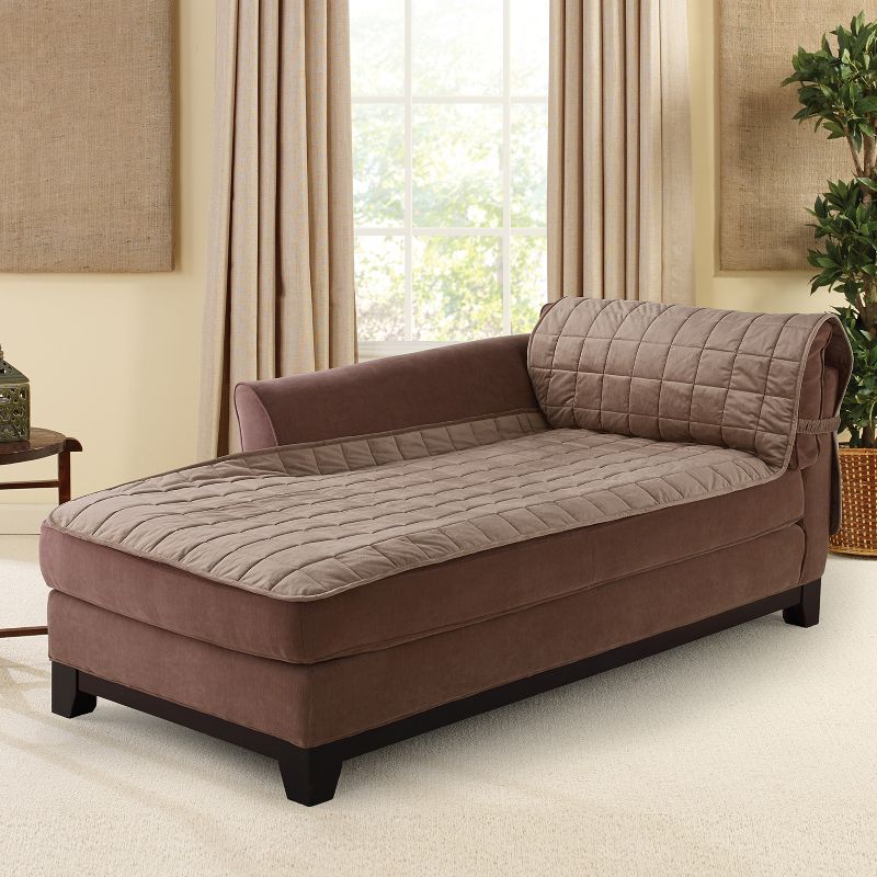 Antimicrobial Quilted Armless Chaise Furniture Protector - Sure Fit, 3 of 5