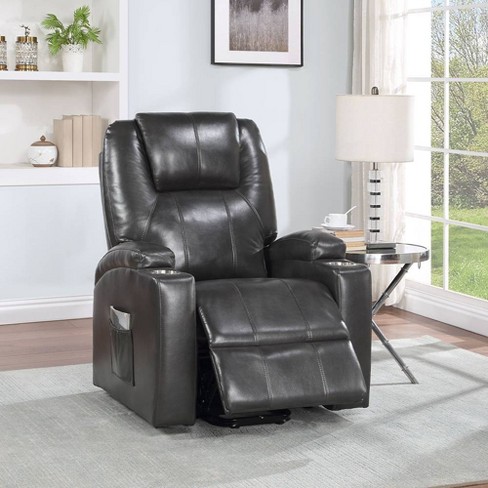 Acme Furniture Evander Leather Aire Reclining Sofa Gunmetal - image 1 of 4