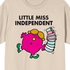 Mr. Men And Little Miss Meme Little Miss Independent Crew Neck Short Sleeve Men's Natural T-shirt - 2 of 3