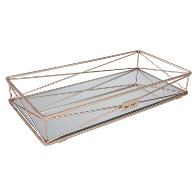 Over the Tank Vanity Tray Rose Gold - Bath Bliss