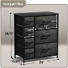 Sorbus Dresser with 7 Drawers - Storage Chest Organizer with Steel Frame, Wood Top, Handles, Fabric Bins - 4 of 4