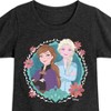 Girls' - Frozen 2 - Anna and Elsa Fitted Short Sleeve Graphic T-Shirt - 2 of 4