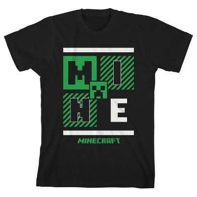 Minecraft Title Logo Youth Black Graphic Tee