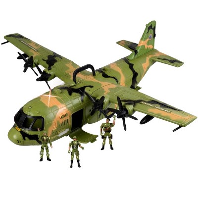 Insten Combat Airforce Airplane C130 with Lights and Sound, Includes Mini Soldier Figures, Military Toys for Kids