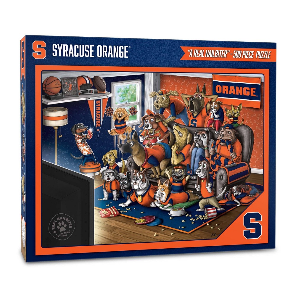 Photos - Jigsaw Puzzle / Mosaic NCAA Syracuse Orange Purebred Fans 'A Real Nailbiter' Puzzle - 500pc