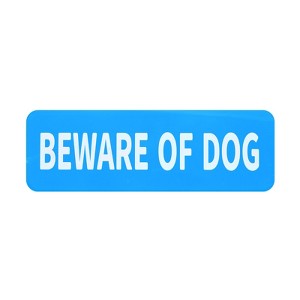 Unique Bargains Indoor Outdoor Yard Home Acrylic Self-adhesive Durable Beware of Dog Sign 3x9 Inch - 1 of 4