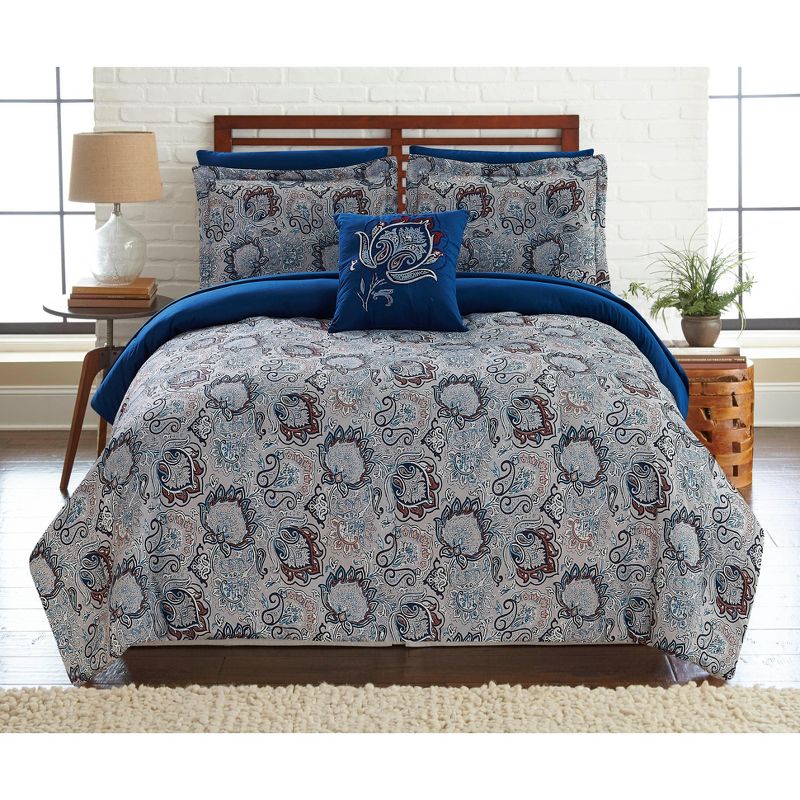 Modern Threads Printed Reversible Complete Bed Set Corsicana., 1 of 6