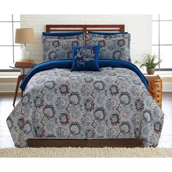 Modern Threads Printed Reversible Complete Bed Set Corsicana.