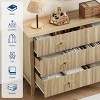6 Drawer Dresser for Bedroom, 54"W Wooden Chest of Drawers with Metal Handles, Fluted Clothes Storage Organizer, Dresser TV Stand for Hallway - 4 of 4