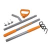 ErgieShovel 54 Inch Ergonomic Steel Garden Cultivator with D Grip Handle, 4 Tine Head Lawn Tool for Yard Work, Soil Aeration, and Weeding, Orange - 2 of 4