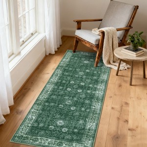 Area Rugs Washable Non-Slip Low Pile Ultra Soft Indoor Under Table Area Rug Carpet for Bedroom Living Room - 1 of 4