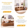 KWPZQEB 110'' Modular Sectional Sofa Couches, Curved-Shape Couch 4 Seat Modular Sofa, Chenille Boneless Couches with 4 Pillows for Living Room Bedroom - 2 of 4