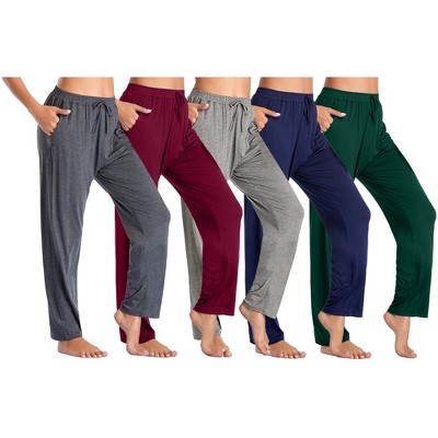 Blue Ice Women's Loose  Fit Classic Lounge Pants-5 Pack