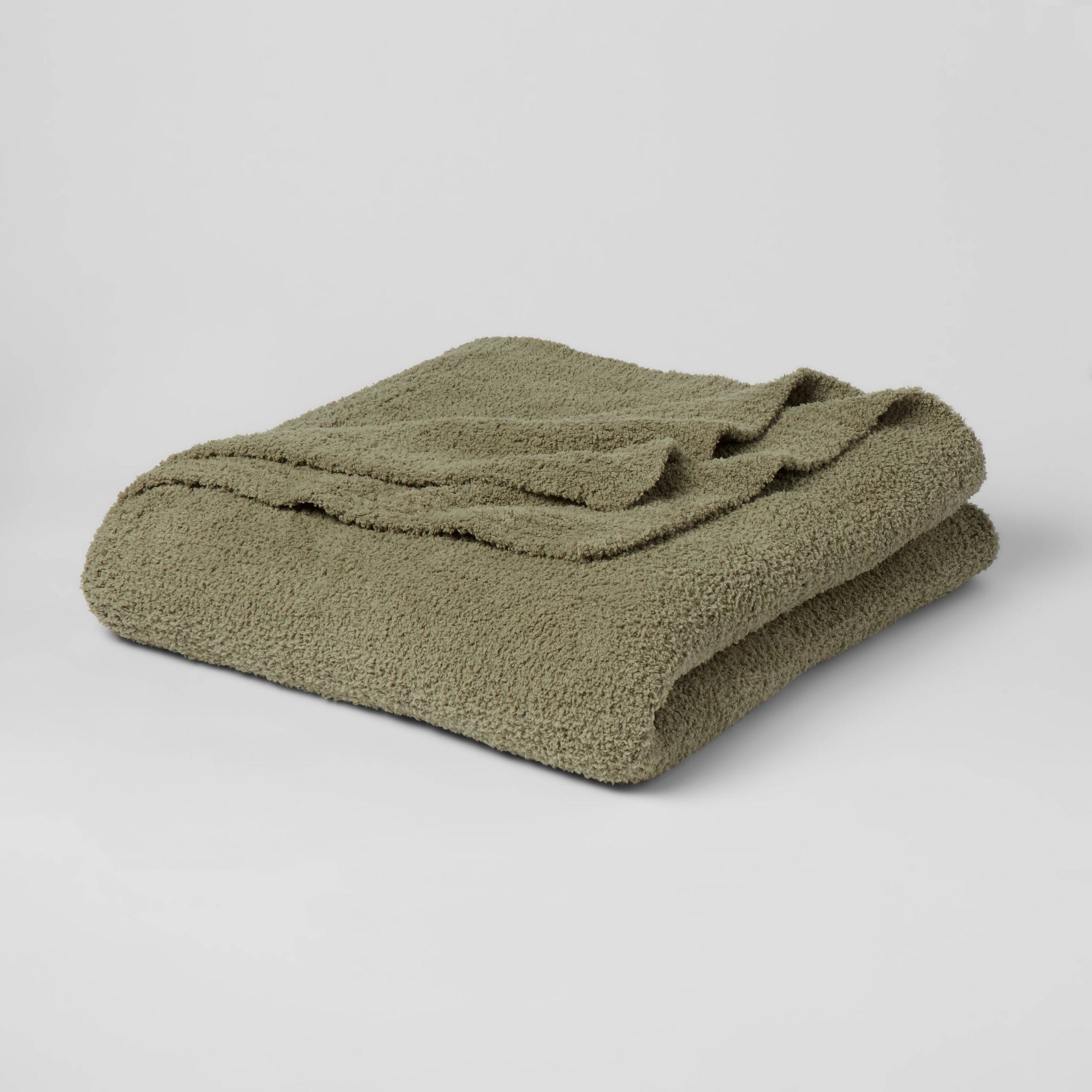 Twin/Twin XL Cozy Chenille Bed Blanket Restful Green - Threshold™: Knitted, Midweight, Machine Washable