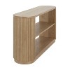 NicBex Modern 3-Tier Console Table with Fluted Curved Corners,Minimalist Entryway Table for Study,Hallway,Living Room - 3 of 4