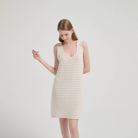 Женские платья A New Day Women's Crochet Sweater Dress - A New Day™ Cream M