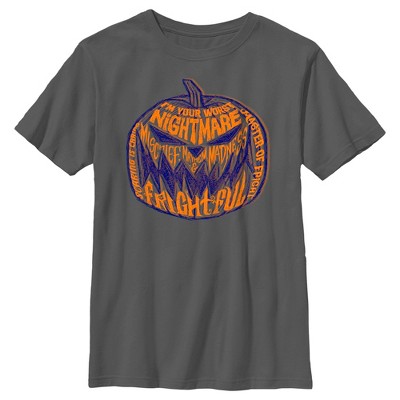 Boy's The Nightmare Before Christmas Pumpkin King Script T-shirt : Target
