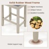 Tangkula 4 PCS Upholstered Bar Stools Wooden Counter Height Chairs Dining - 4 of 4