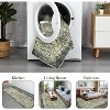 Acekool Abstract Area Rug, Washable Non-Slip Low Pile Carpet for Living Room Bedroom Kitchen, Soft Modern Distressed Accent Rug - 4 of 4