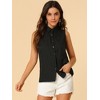 Allegra K Women's Single Breasted Casual Office Sleeveless Shirt - 4 of 4